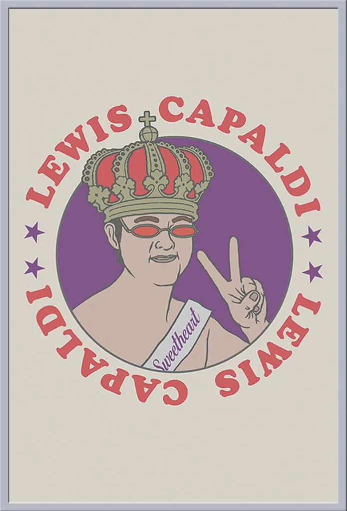 Affiche Lewis Capaldi Sweetheart encadrée sans risque de bris acrylique