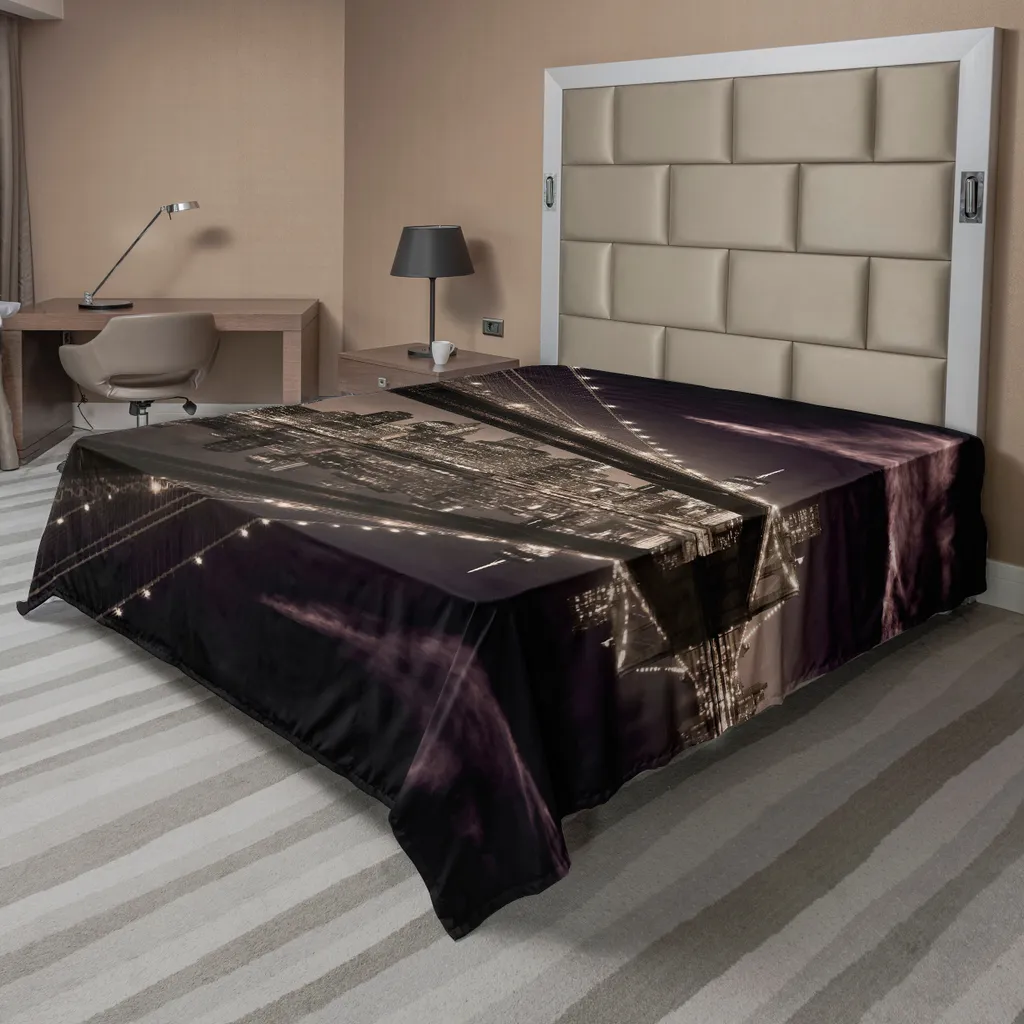 Drap de Lit Anti-Plis Skyline New York 275x260 cm Confort Supérieur