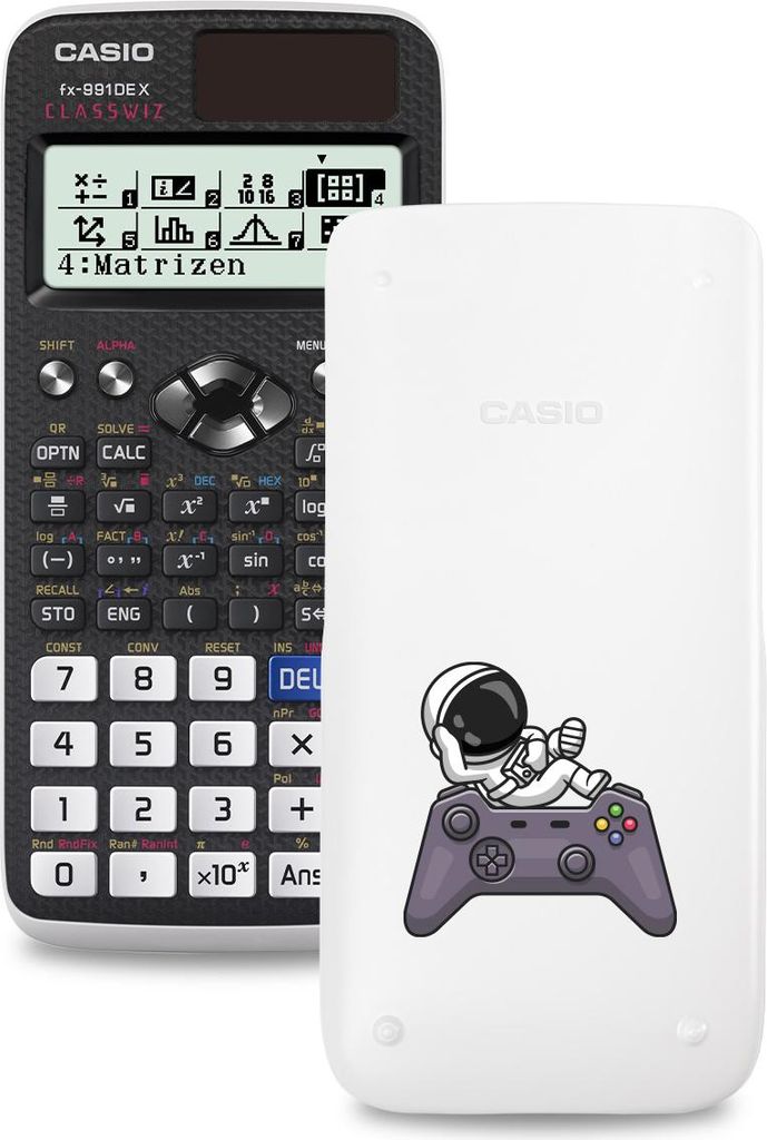 Casio FX-991DE X ClassWiz Schulrechner mit Space-Gaming-Bedruckung (Motiv 05)