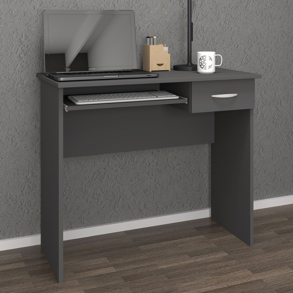 VCM Holz Schreibtisch Computertisch Tastaturauszug Produktbild 