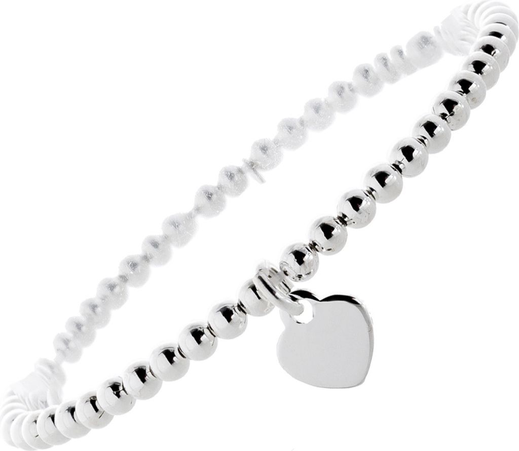 Gravurarmband Silber 925 Herz Anhänger dehnbar  19 Produktbild 