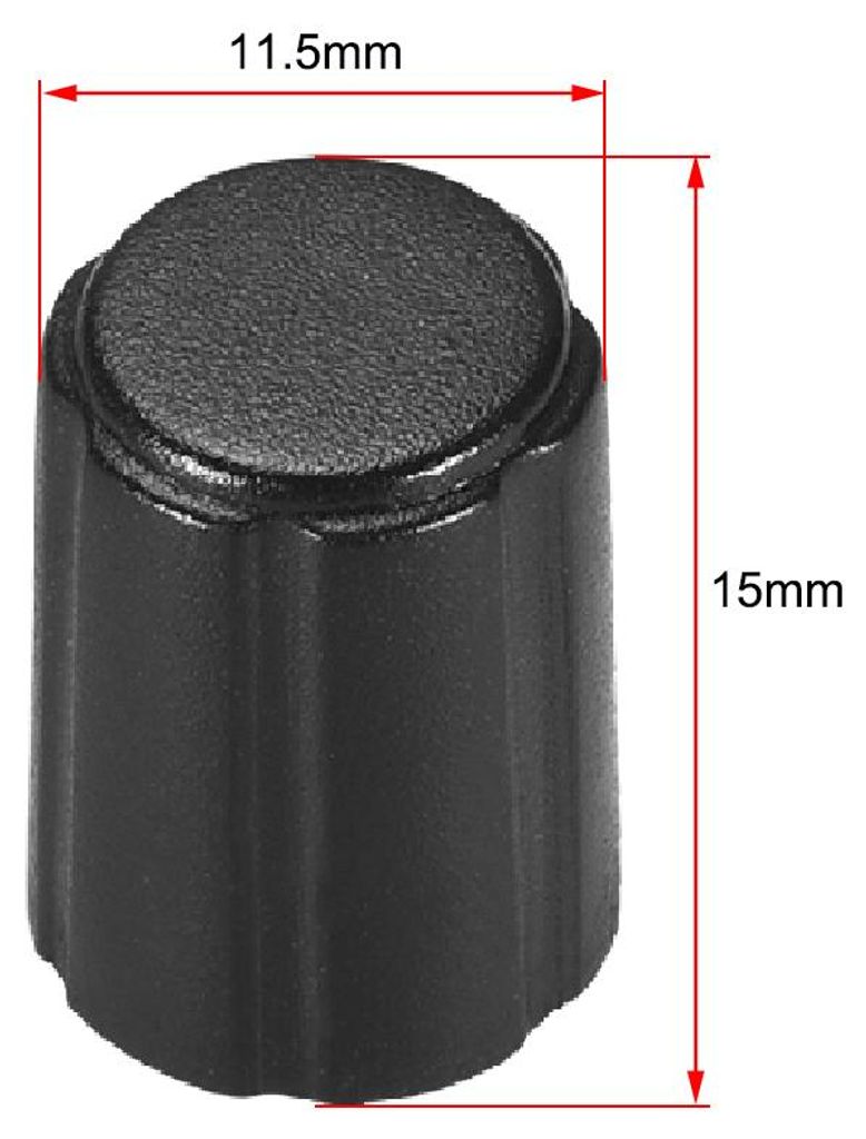 10 Stš¹ck Drehkn?pfe 6mm, Potentiometer Knopf 11.5x15mm Kunststoff Audio-Knopf, Schwarz