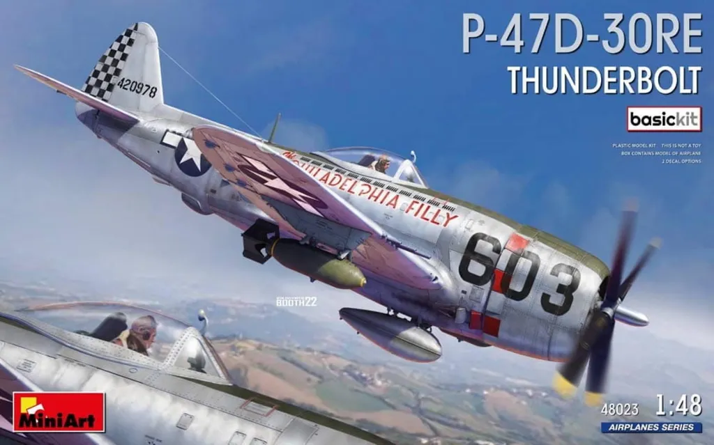 Maquette Avion Militaire P-47D-30RE Thunderbolt MiniArt 1/48 en Plastique
