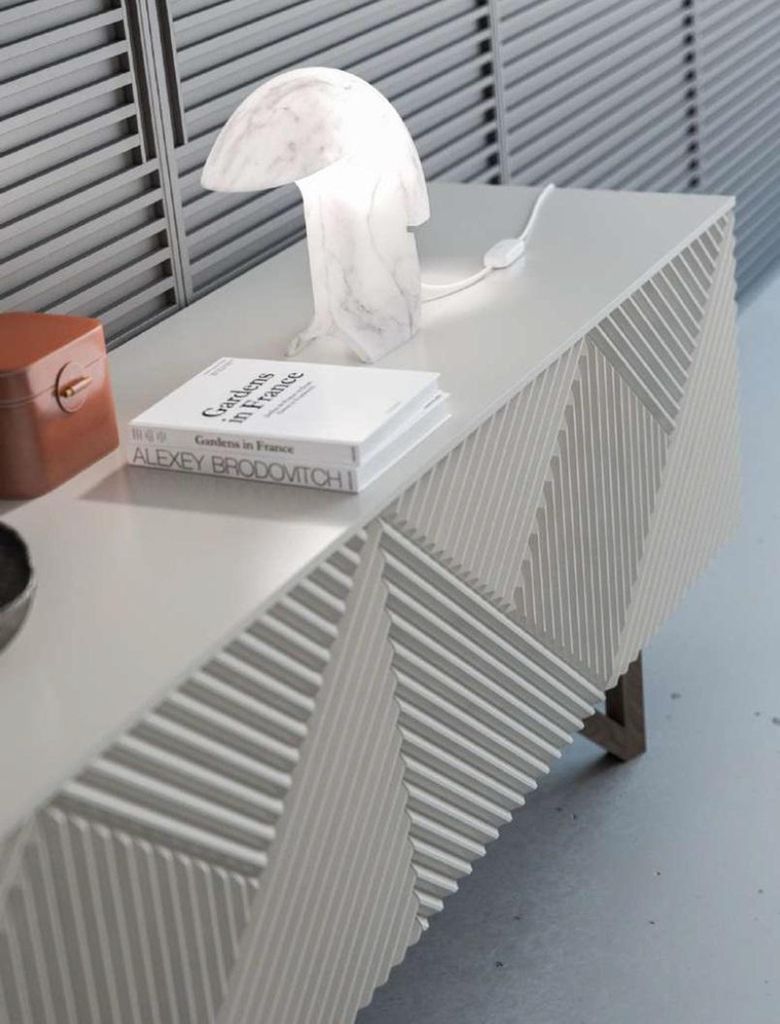 Moderne Graue Kommode Luxus Anrichte Unterschrank mit Stauraum Stil