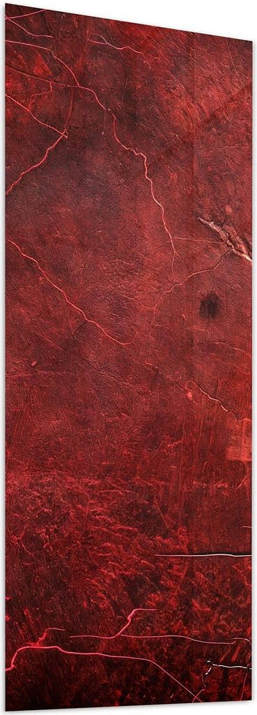 Glasbild 50x125cm in XXL für Wohnzimmer, Schlafzimmer Motiv Rote Struktur