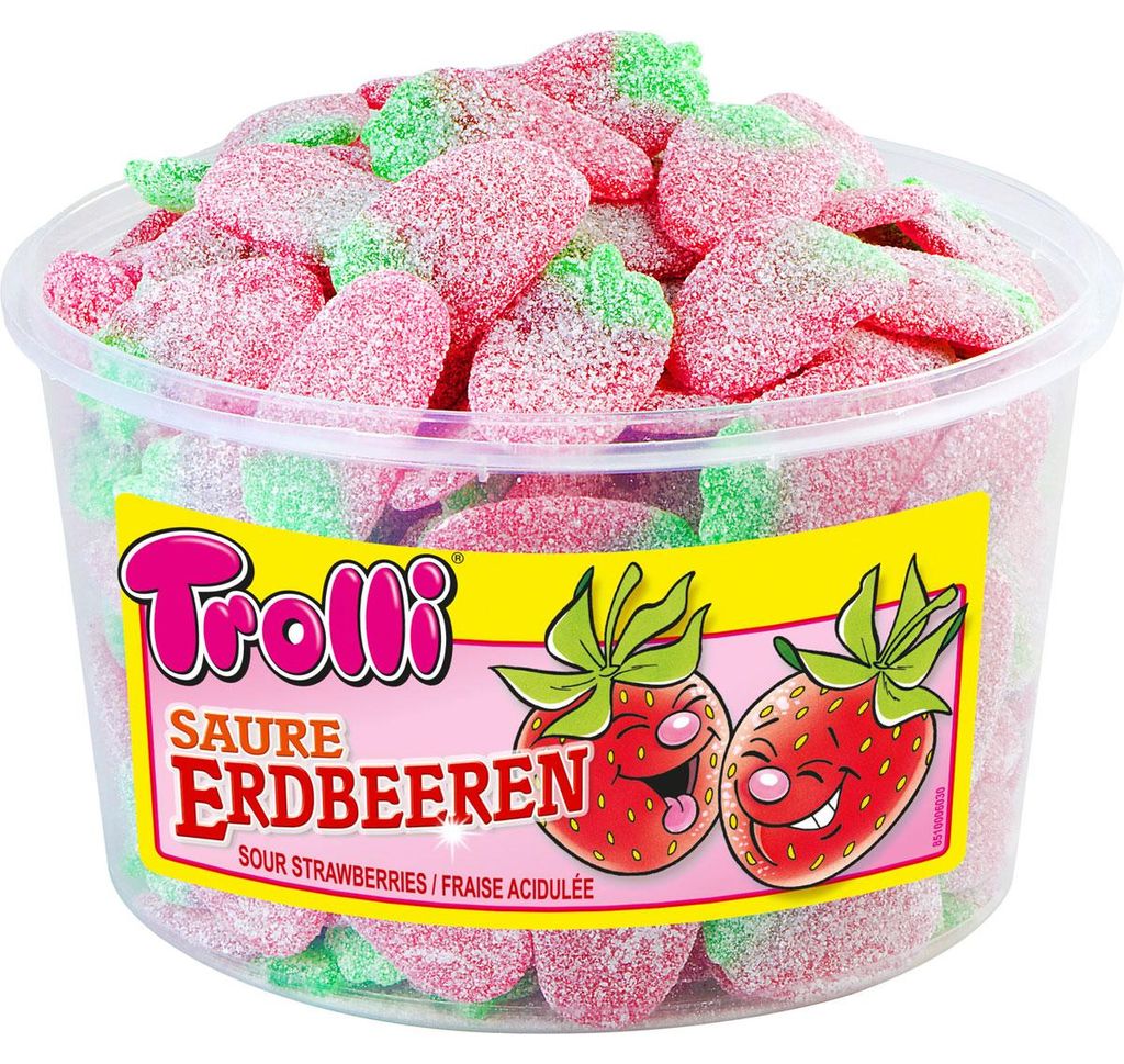 Trolli Fraises acidulées gélifiées à la fraise 1200g Image du produit 