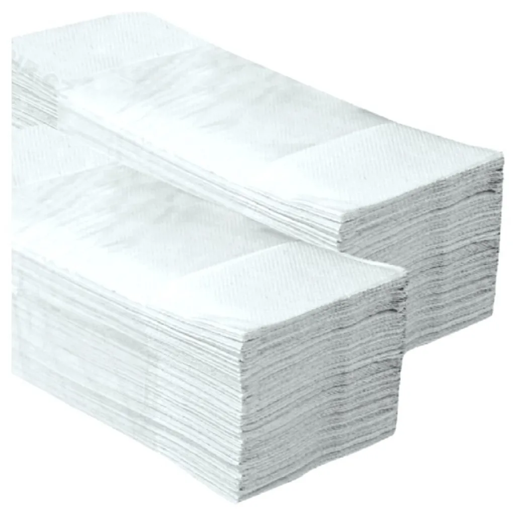 Essuie-mains en papier blanc pliage enchevêtré ZZ carton de 4000 feuilles