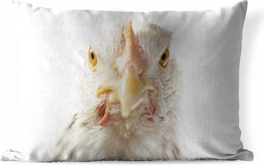 MuchoWow Outdoor Kissen - Huhn - Vogel - Schnabel - 60x40 cm - Wetterfest - Lounge Kissen - Zierkissen - Kissen für Innenräume
