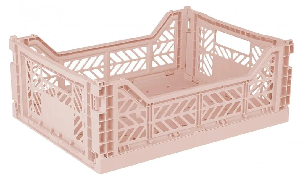 Gagnez de la place : caisse pliable robuste empilable coloris thé au lait