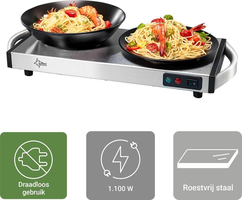 SUNTEC Elektrische Warmhalteplatte, Edelstahl Speisewärmer Produktbild 
