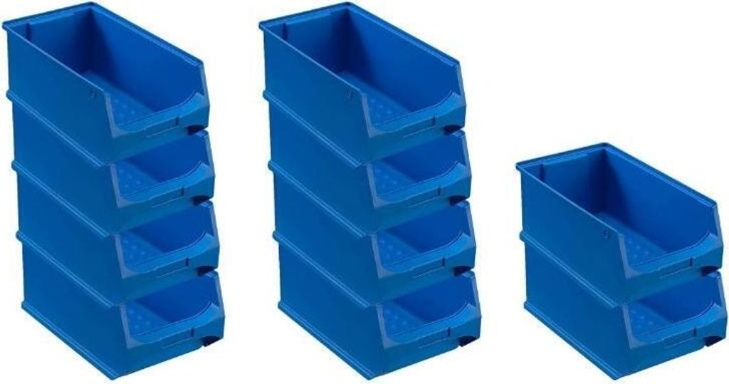 SparSet 10x Blaue Sichtlagerbox 4.0 | HxBxT 15x20x35cm | 7,2 Liter | Sichtlagerbehälter, Sichtlagerkasten, Sichtlagerkastensortiment, Sortierbehä...