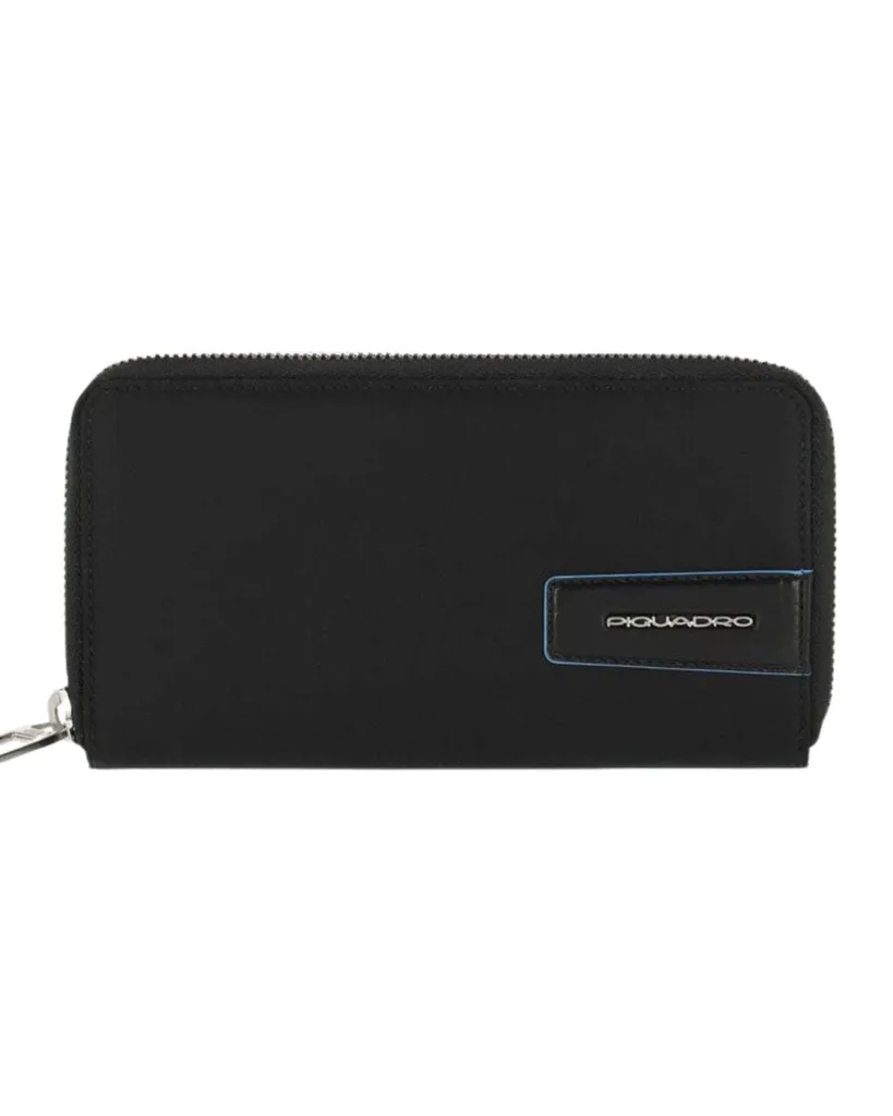 Portafoglio Piquadro Pd1515ryr Nero Nylon E Pelle