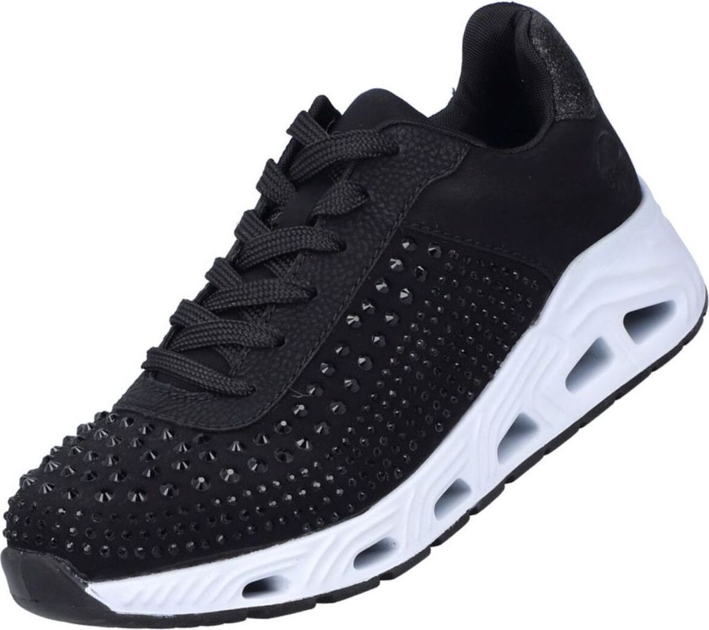 Rieker Sportliche Schnürschuhe Damen 31373737343638 Schwarz 40 EU