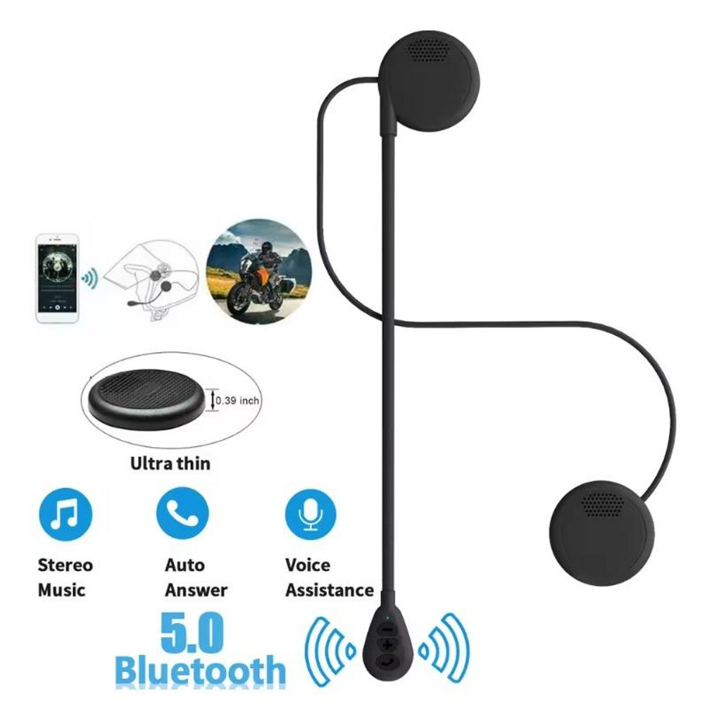 Ultraflacher Bluetooth-Headset-Motorradhelm-Ohrhörer mit Produktbild 
