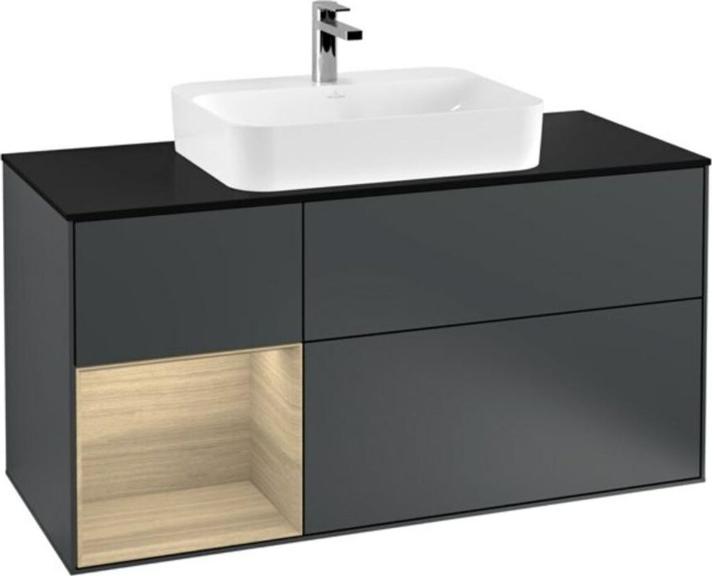 V&B Waschtischunterschrank Finion 120cm, Pl b m, Rg l Oa ven, md bl. m Lac