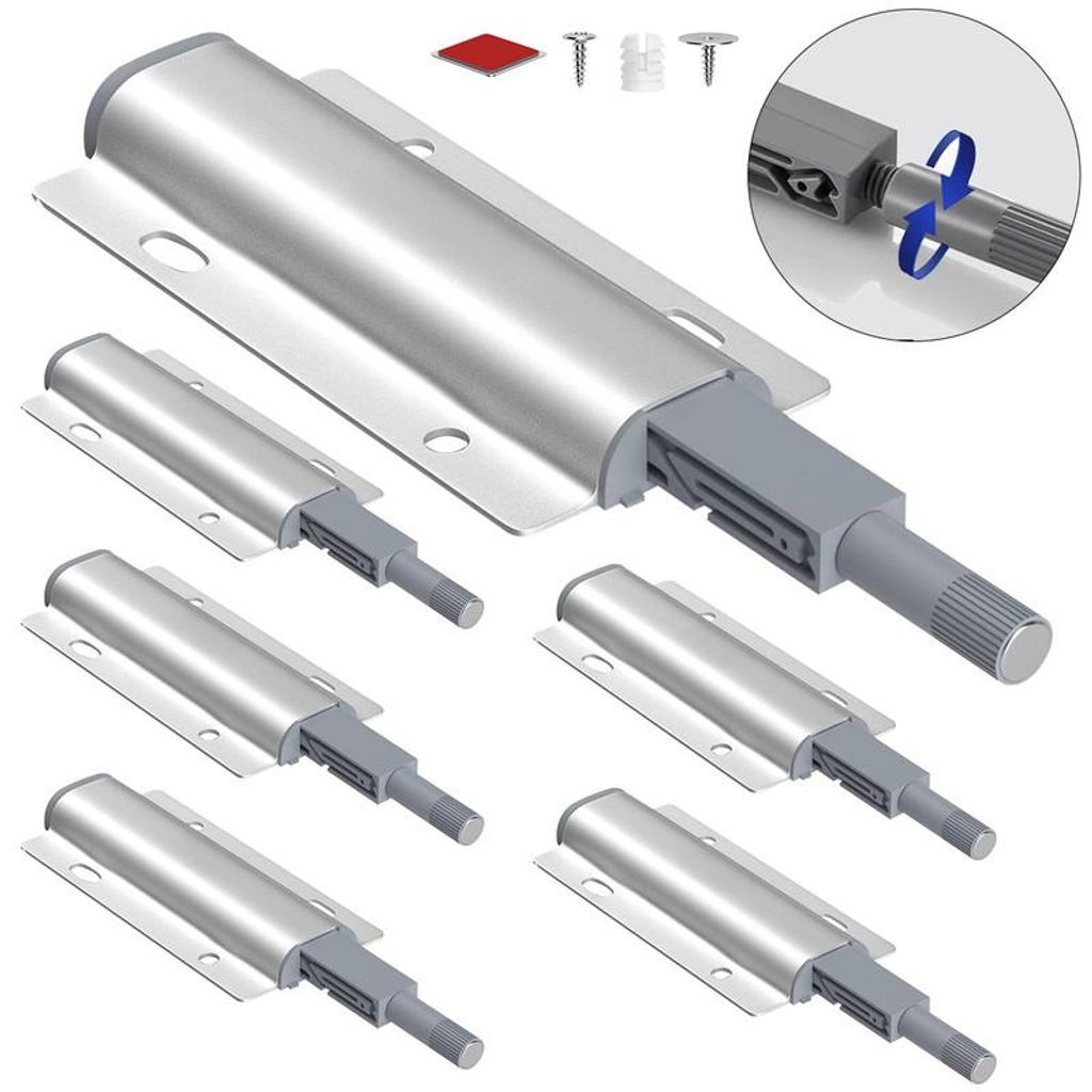 6PCS Push to Open Cabinet Latch Magnetic Door Opener Furniture Touch Release Spring Mechanism Kitchen Hardware