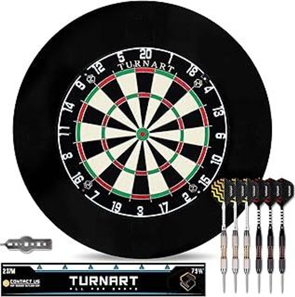 Dartscheibe Kork Dartscheibe mit Pfeilen Offizielles Steeldartscheibe Dartscheibe Steeldart Dartscheibe Set 6 Dartpfeile Metallspitze,6 Flights (Da...