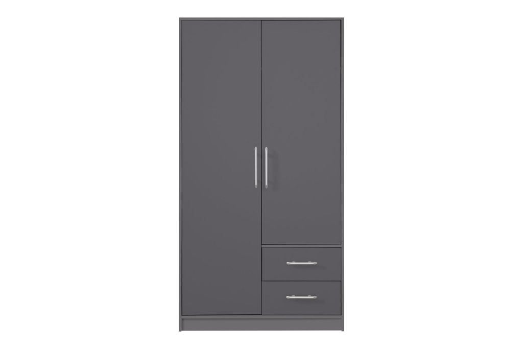 KLEIDERSCHRANK SAM SR3 2-türig 100 / 190 / 56 cm Anthrazit