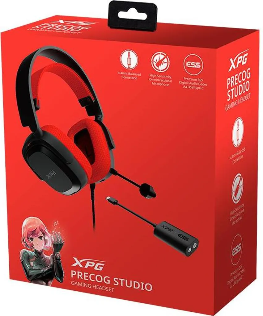 Casque gamer filaire XPG PRECOG STUDIO de Adata avec micro rétractable