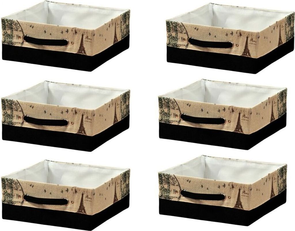 6er Set Aufbewahrungsbox Regalbox Faltkiste Box Kiste Kinder Staubox Korb Regal schmal