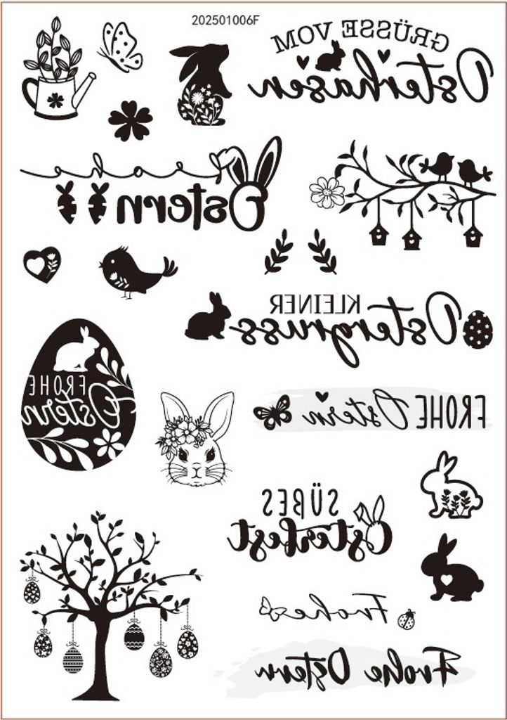 6 Blatter Wassertransferdruck Kerzentattoos Ostern Kerzenaufkleber, Wasserschiebefolie Kerzenfolie Kerzentatoo Aufkleber, Kerzensticker Ostern Kerz...