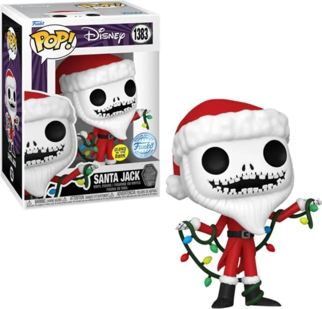 Figurine Funko POP Santa Jack Glow : l'édition spéciale rare Disney 1383