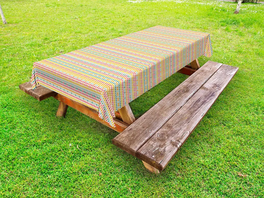 Tovaglia Party Esterni 145x305 cm | Pattern Astratto Coloratissimo