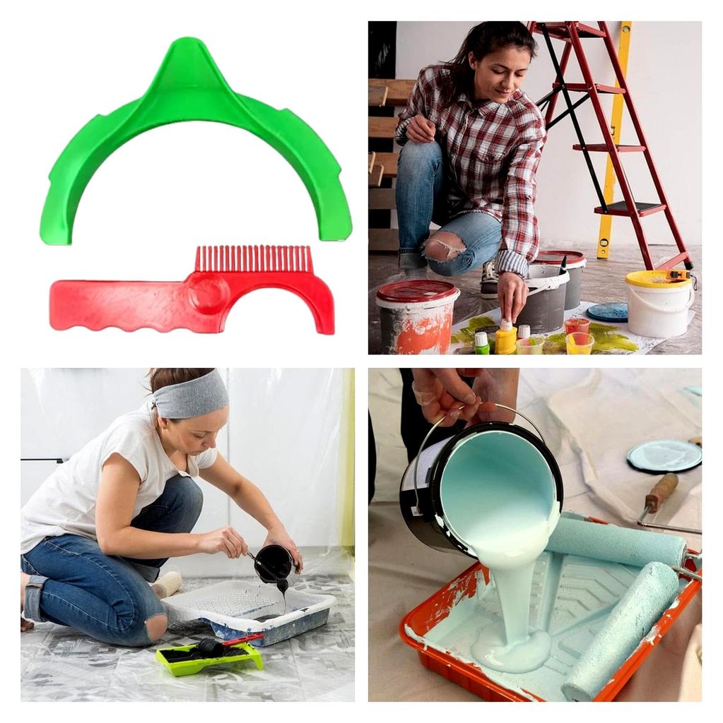 Farbausgießer | Multifunktionales Reparatur- und Wartungswerkzeug für den Haushalt, Pinselkamm, für professionelle Maler, Heimwerker und Bauunte...