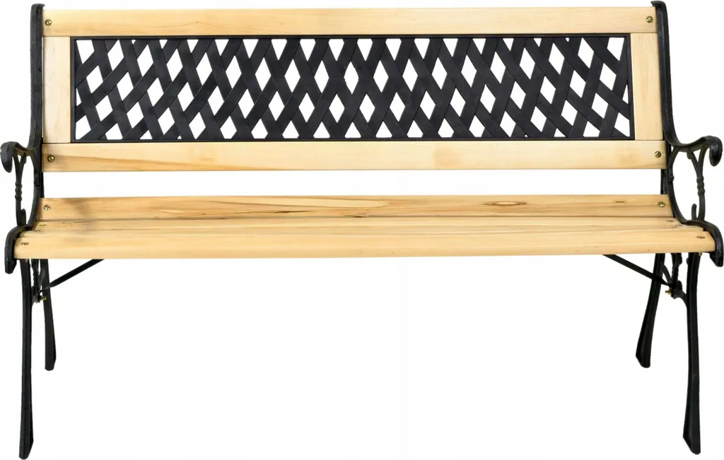 Banc en fonte KARO design rétro - Structure durable et dossier décoratif