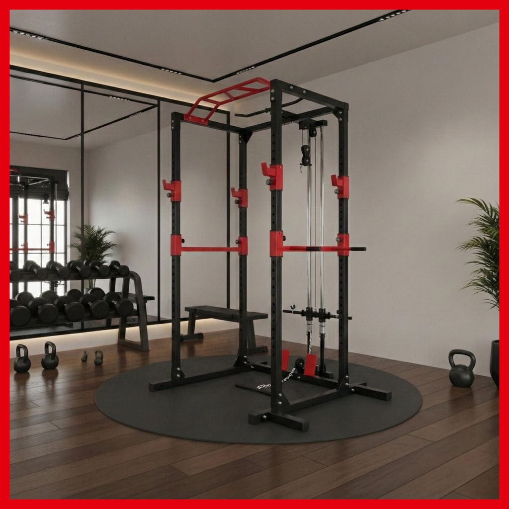 PeakPower Power rack, Power Cage,Kraftstation, Klimmzugstg, Starker Stahlrahmen