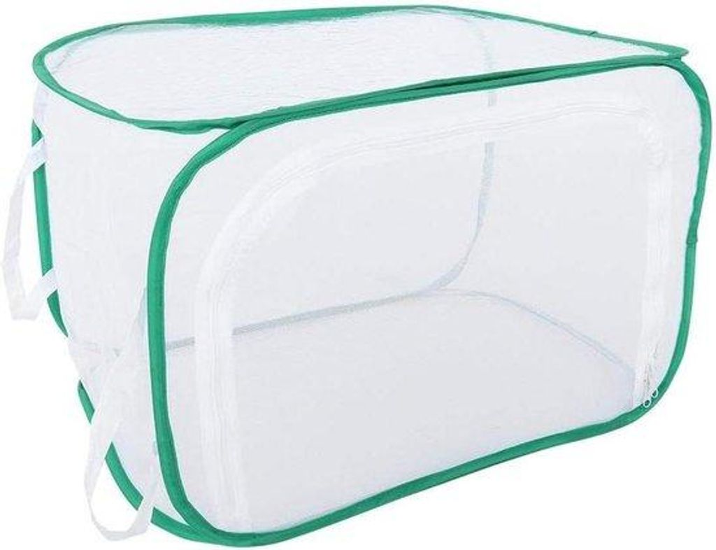 Grosser klappbarer Schmetterlingskäfig - Insektenterrarium mit Mesh-Kage und Schloss - recycelbare Verpackung - 40 x 40 x 60 cm