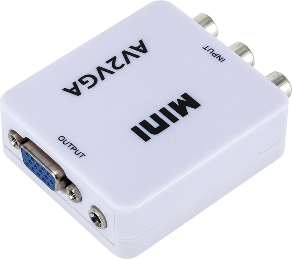 Mini AV(RCA) na VGA, 1080p, Stereo video a audio prevodník, Obrázok produktu 2