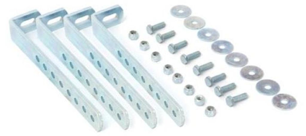 DAKEN Halter für Werkzeugkasten LKW Anhänger Montagesatz 255mm 4er Set Verzinkt 200kg Staubox Halterung