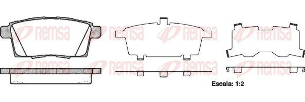 Kit Freinage REMSA 1268.00 pour Entretien Mazda CX-7 et SUV CX-9 OE