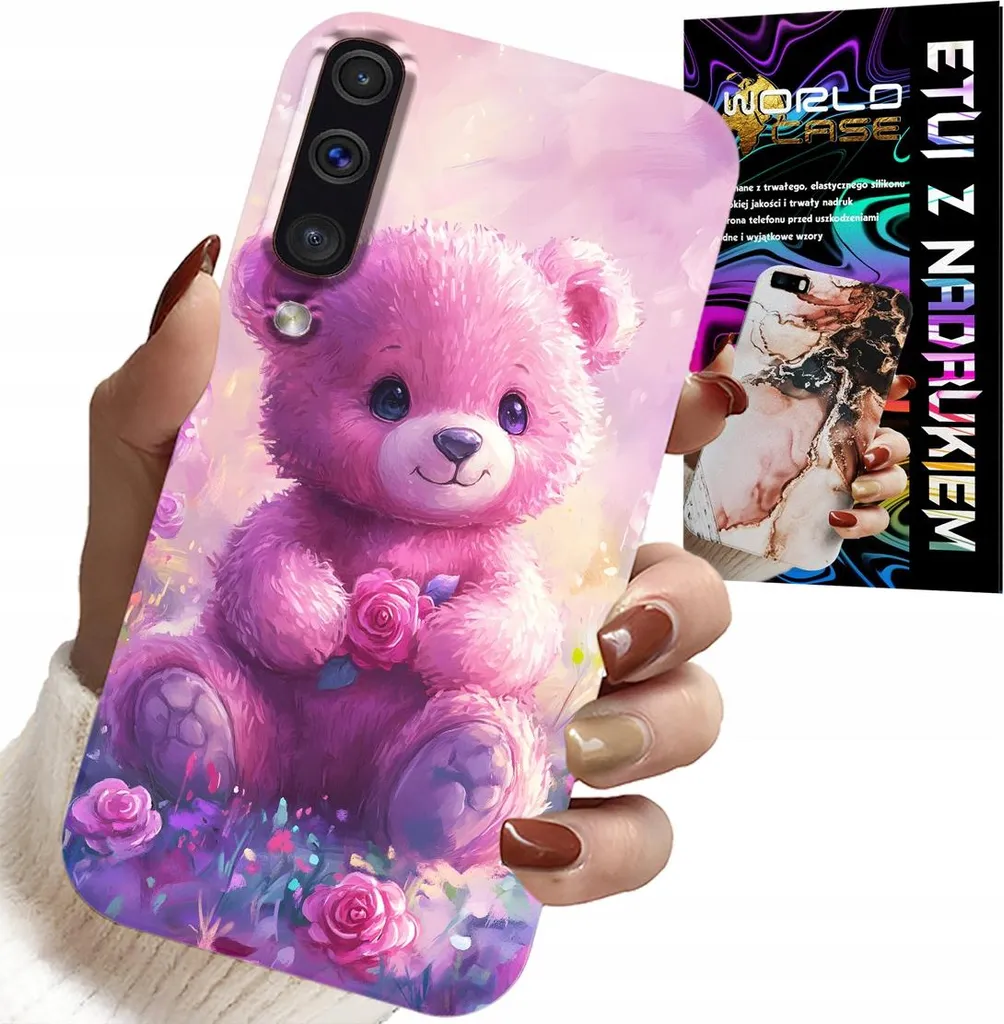 Kit Protezione Samsung A70: Cover Orsetto Rosa + Vetro Temperato