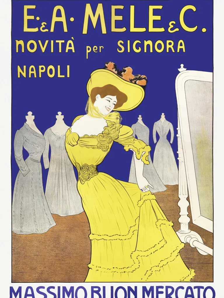 Poster E. & A. Mele & C par Cappiello - Affiche Vintage 75 x 100 cm