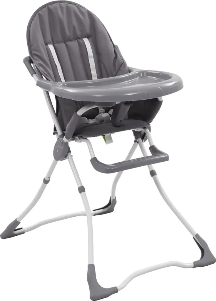 Chaise haute bébé pour apprendre à manger à table en famille coloris gris - 8