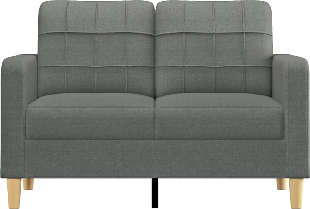 ZMH 2-Sitzer-Sofa Dunkelgrau 120 cm Stoff