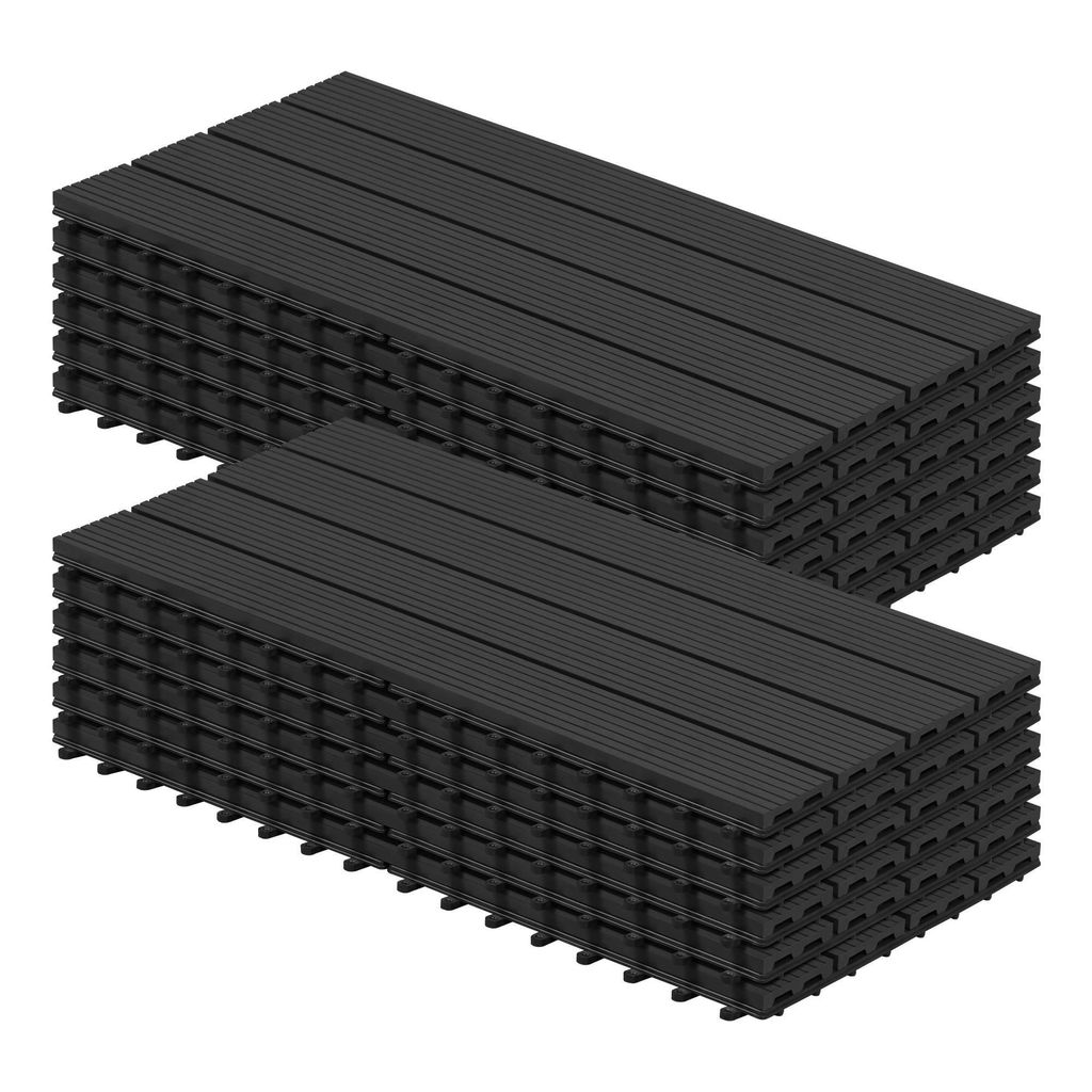 WOLTU 12er-Set WPC Terrassenfliesen Terrassendielen Produktbild 