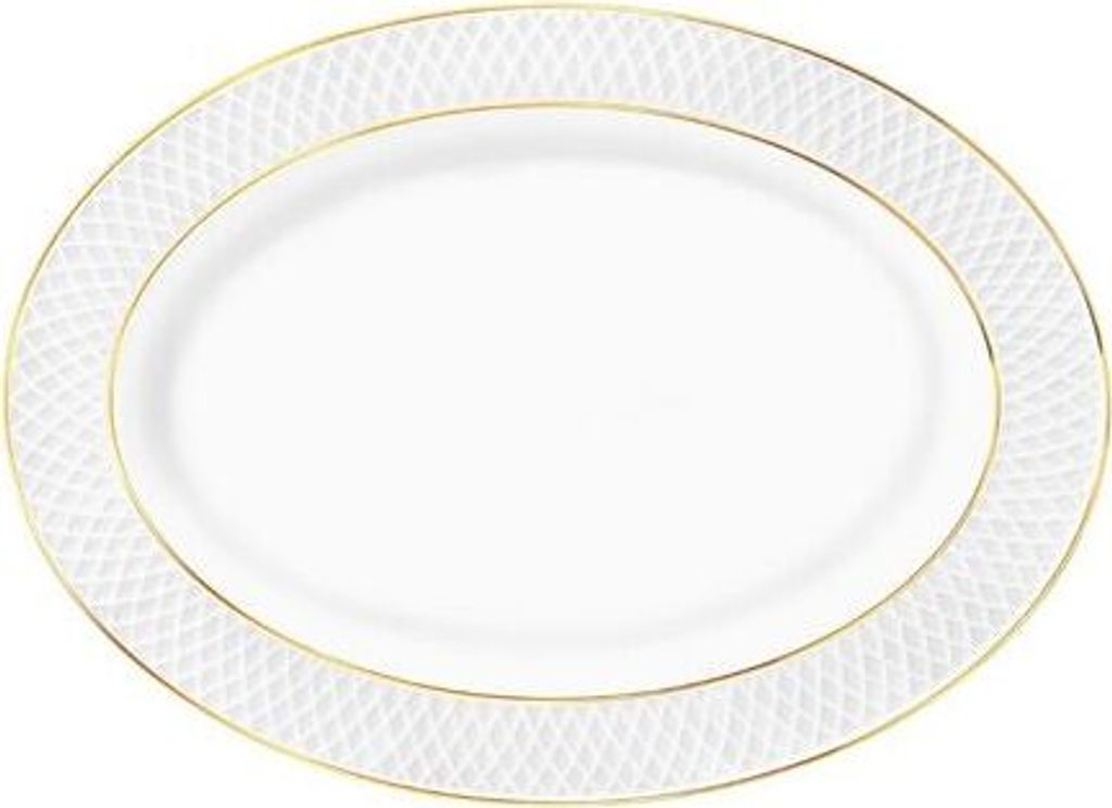 Wilmax serveerschaal ovaal, 35x25 cm, wit porselein met Productafbeelding 