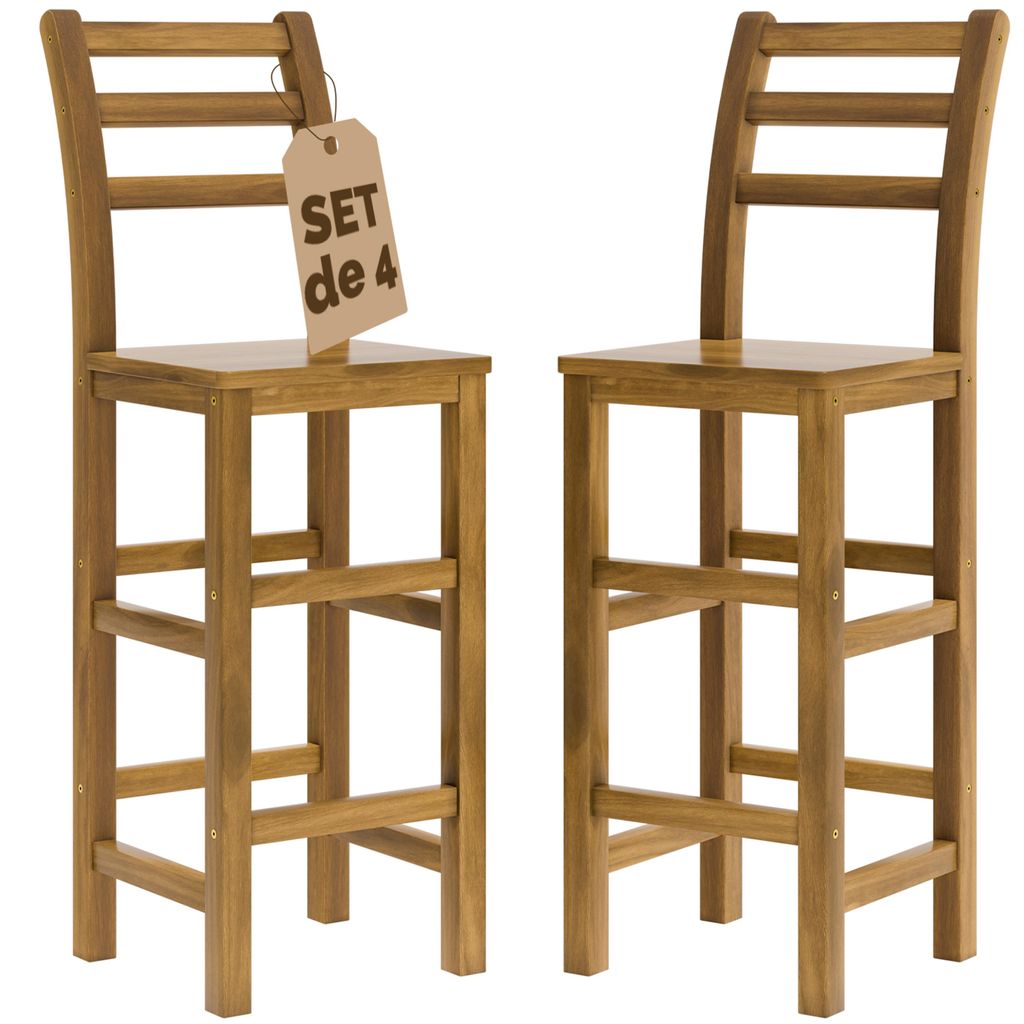 Casaria 4x Tabourets de bar 75 cm Chaises haute de bar en Image du produit 