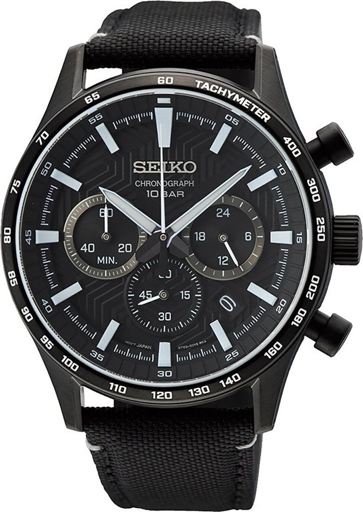 Seiko SSB417P1 Herrenuhr Chronograph Schwarz