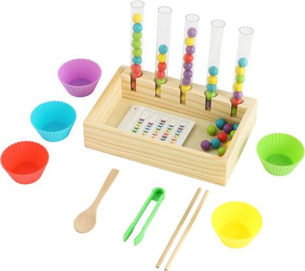 KRUZZEL Drevený Montessori triedič puzzle – učenie farieb, Obrázok produktu 