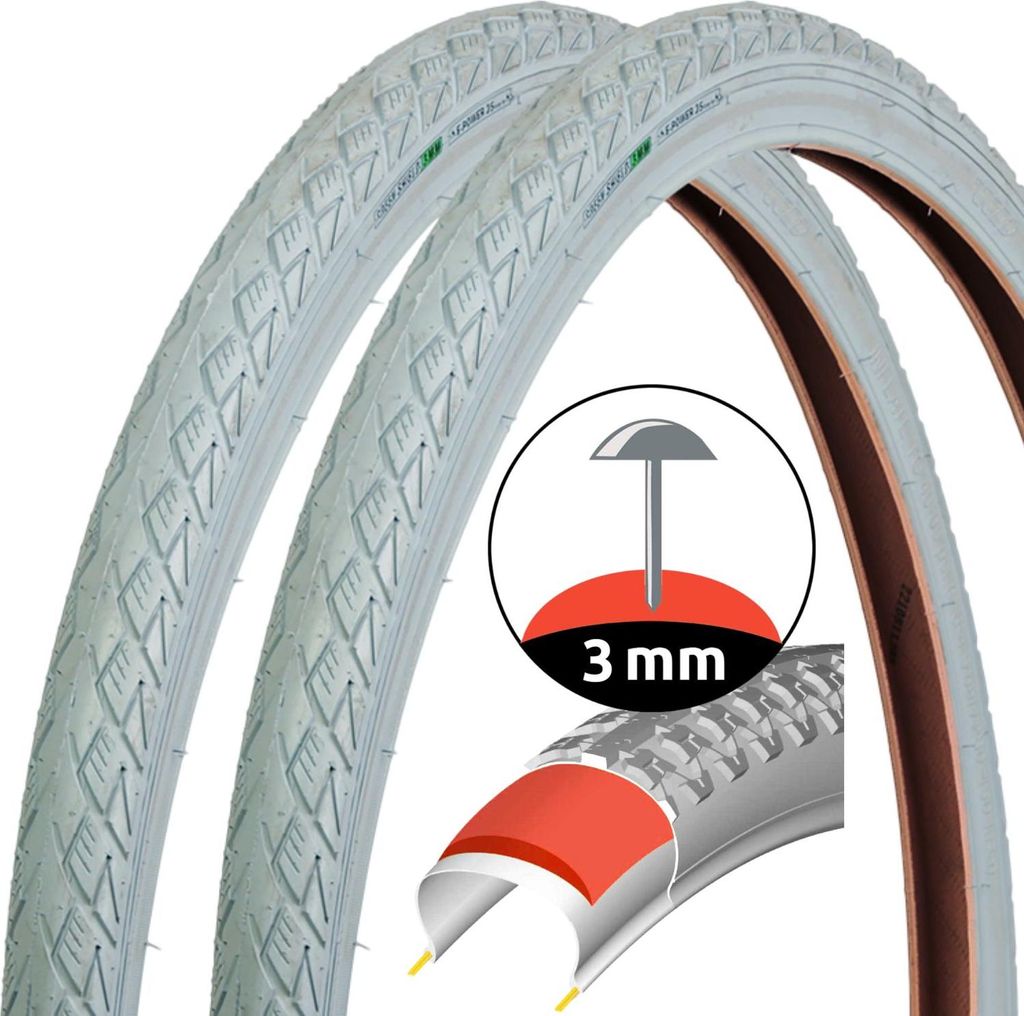2x pneumatici bici grigio stile retrò 28" 47-622 Immagine del prodotto 