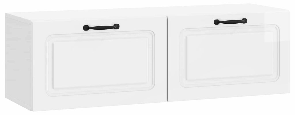 Wandmontierter TV-Schrank Hochglanz Weiß 98 x 31 x 30 cm