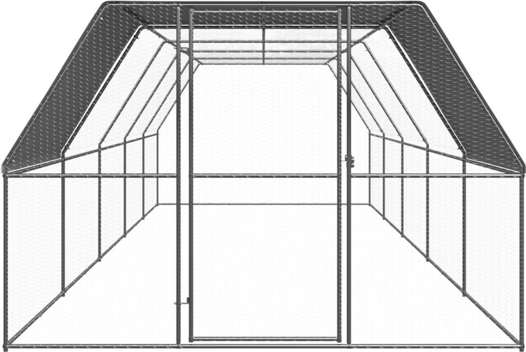 vidaXL Gabbia per polli da esterno 3x10x2 m Acciaio zincato Immagine del prodotto 