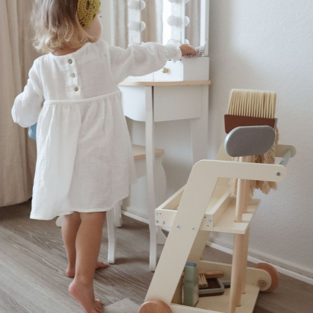 Mamabrum Holz-Reinigungswagen für Kinder, Lauflernwagen mit Produktbild 9