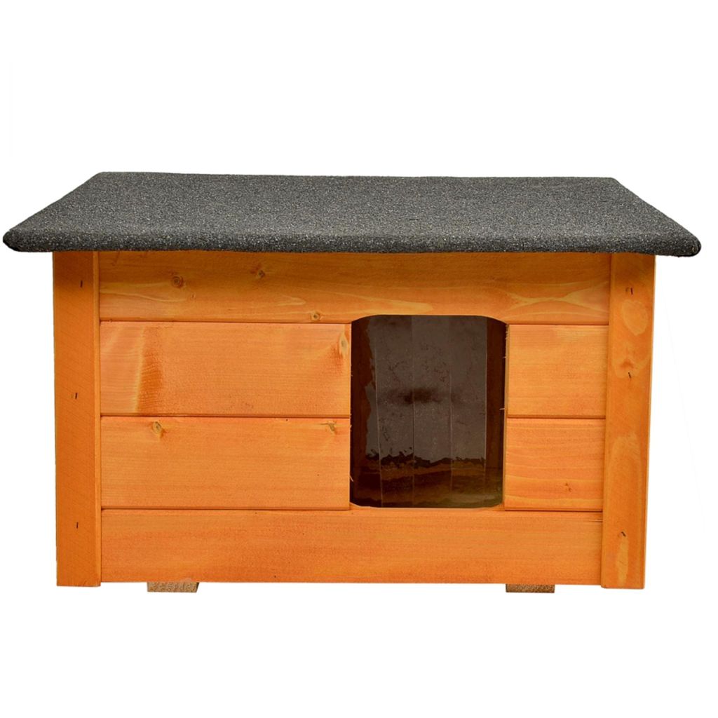 Kleines Katzenhaus Outdoor aus Holz - Isoliertes Produktbild 