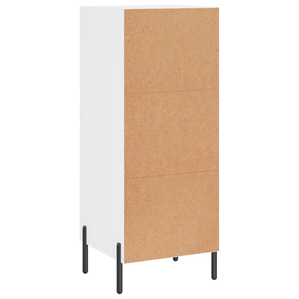SYFAX Credenza Bianco Lucido 34,5x34x90 cm | Mobile Multiuso Salvaspazio - 7