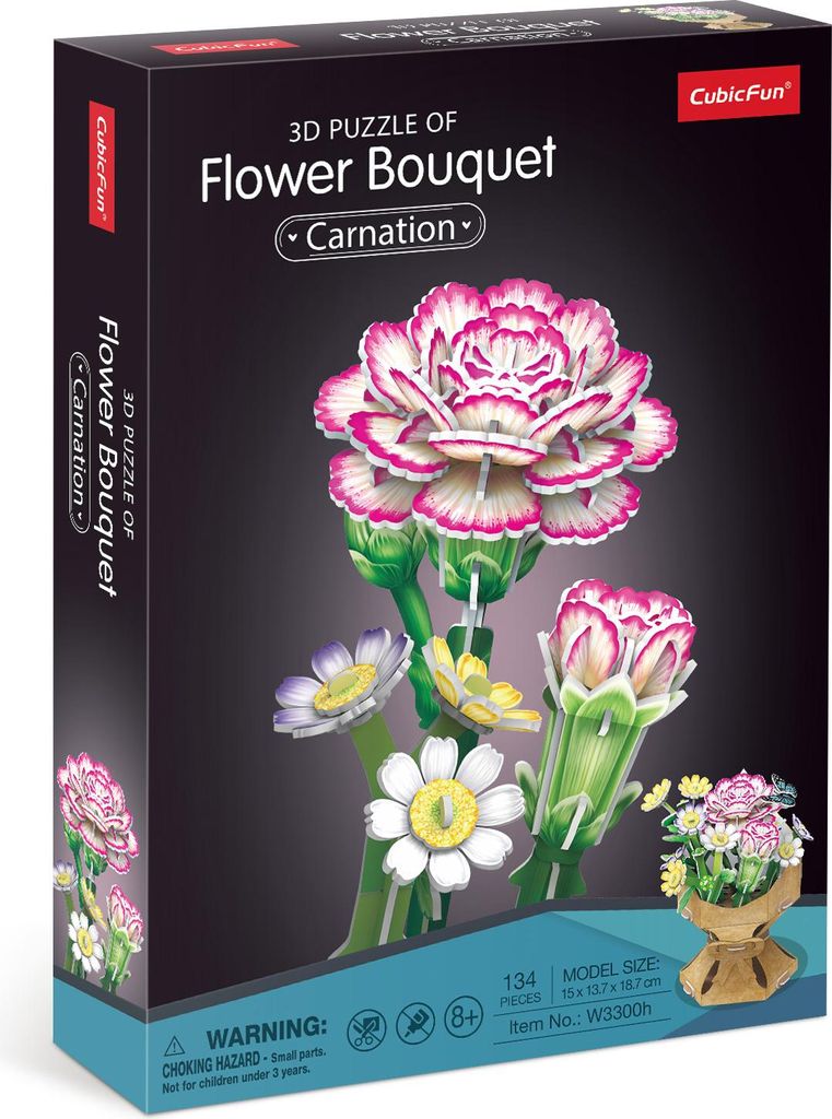 CUBICFUN 3D-Puzzle Blumenstrauß aus Karaffen 134 Puppen